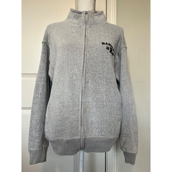 Harvard Licensed Gear by Bay State Apparel Gray Full-Zip Sweater Jacket 1636 - Picture 1 of 8